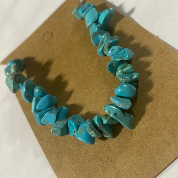 Natural Turquoise stone stretch bracelet - Picture 1 of 6